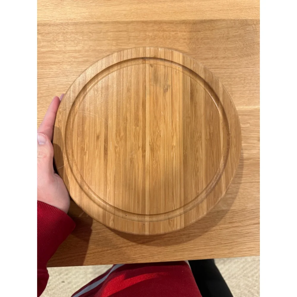 VonShef Brown Wood Cheese Board with Silver Knives One Size